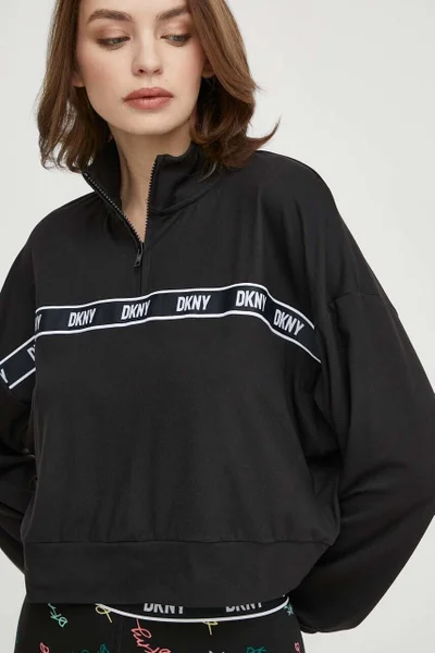 Stylové dámské černé pyžamo DKNY