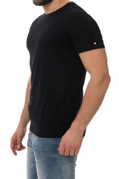 Pánské bavlněné klasické tričko v černé barvě John Frank