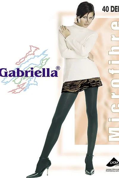 Silnější dámské černé punčocháče Gabriella