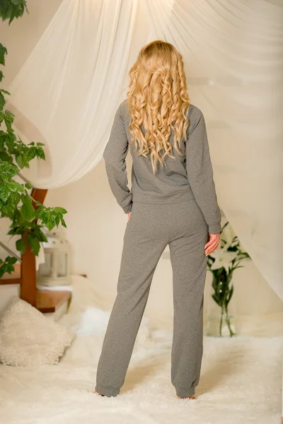 Dámské bavlněné teplákové kalhoty v šedé barvě Kalimo