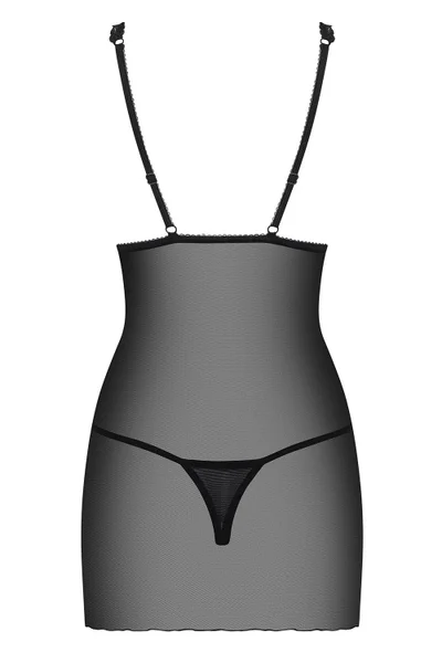 Dámská jemná košilka Lucita chemise - Obsessive černá