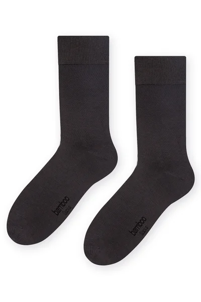Vysoké pánské ponožky tmavě šedé Steven