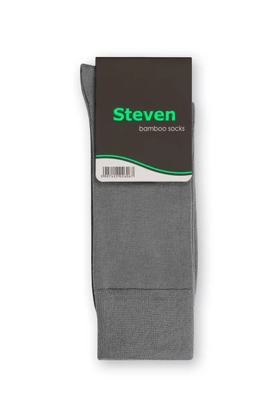 Vysoké pánské bambusové ponožky v šedé barvě Steven