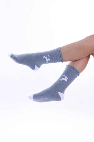 Teplé unisex vánoční ponožky s potiskem Moraj