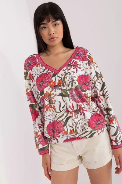 Dámské tričko s barevným květinovým potiskem FPrice