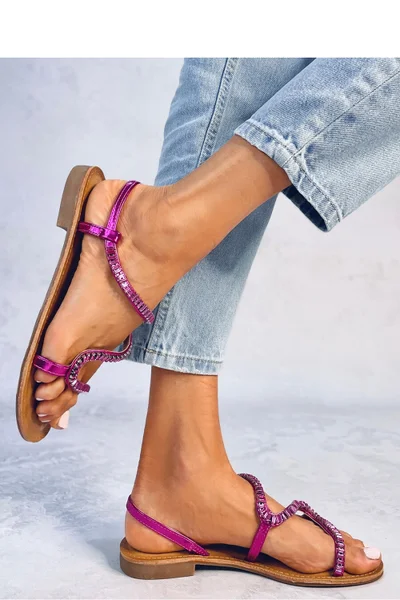 Letní fialové páskové dámské sandály Inello