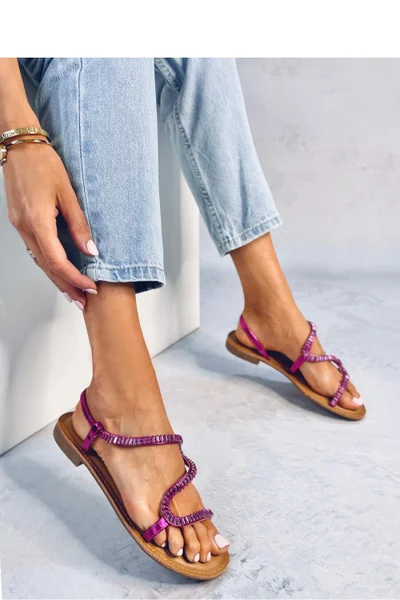 Letní fialové páskové dámské sandály Inello