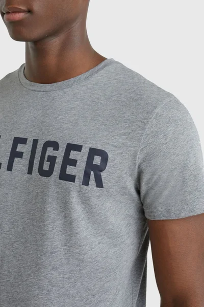 Šedé pánské tričko s krátkým rukávem Tommy Hilfiger