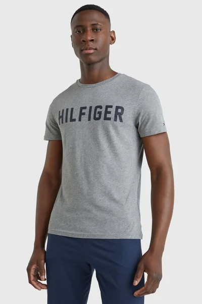 Šedé pánské tričko s krátkým rukávem Tommy Hilfiger