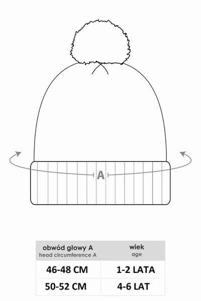 Yoclub Chlapecká zimní čepice s bambulí Sobí motiv