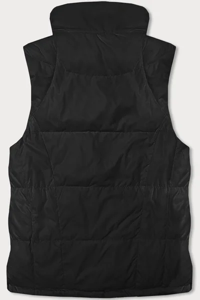 Černá/károvaná dámská oboustranná vesta Miss TiTi