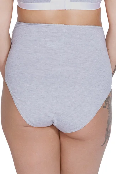 Šedé bavlněné těhotenské kalhotky Mitex
