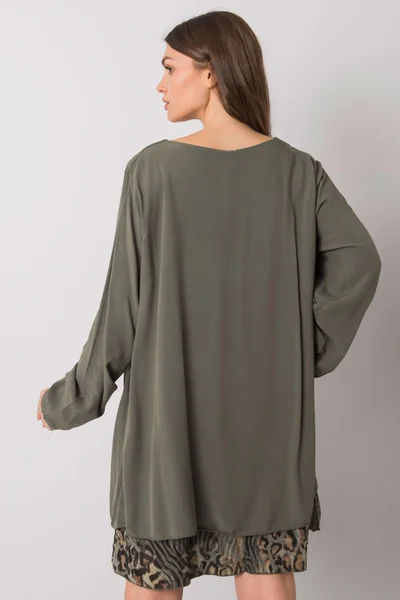 Khaki dámské oversize dámské šaty FPrice