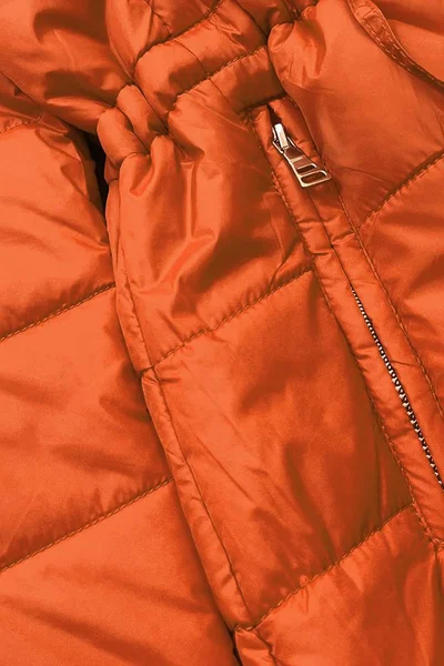 Oranžová oboustranná dámská bunda B28 MHM