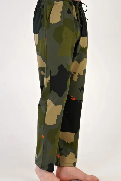 Khaki army pánské pyžamové kalhoty Gazzaz