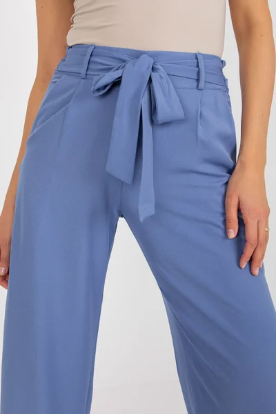 Dámské modré tříčtvrteční kalhotky s rozšířenými nohavicemi FPrice
