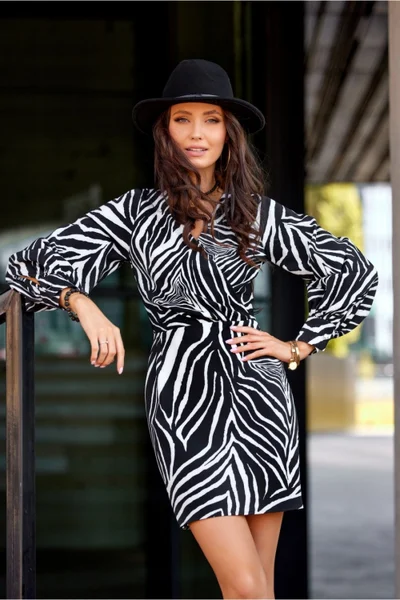 Dámské mini šaty vzor Zebra Roco Fashion