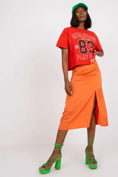 Dámská sukně WN SD OF383 oranžová FPrice
