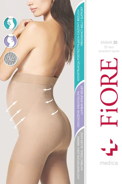 Tělové těhotenské silonky Fiore