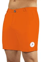 Výrazné oranžové pánské koupací šortky Self