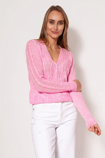 Světle růžový dámský pulovr MKM