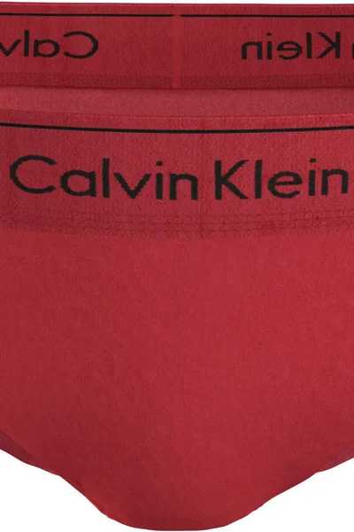 Tmavě červené dámské kalhotky Calvin Klein klasický střih