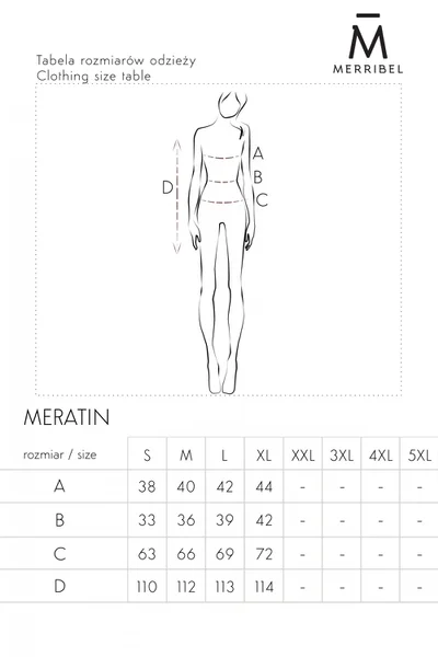 Dámské meratin dámské šaty K658 Červená - Merribel