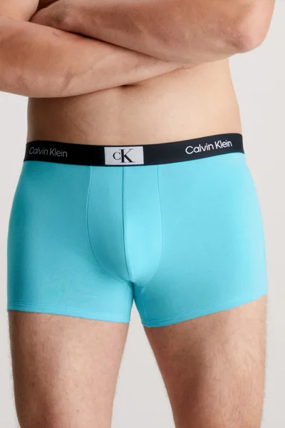 Pánské boxerky třípak modré potisk Calvin Klein