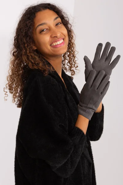 Grafitově šedé dámské hřejivé rukavice FPrice