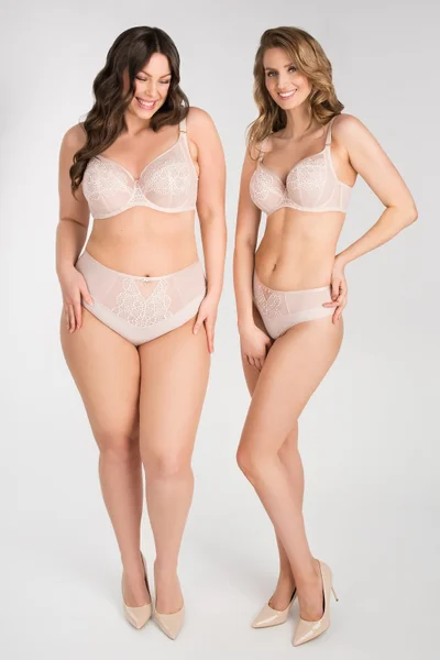 Tělová krajková dámská podprsenka plus size Gorsenia pro větší poprsí