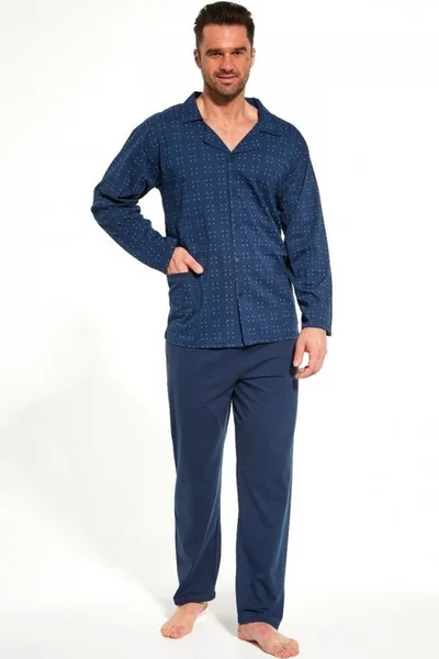 Pánské pyžamo Cornette TX368 Tm. modrá