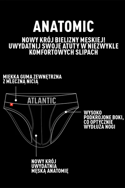 Černé pánské slipy Atlantic