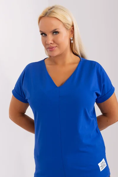 Královsky modré V-neck tričko univerzální velikost FPrice