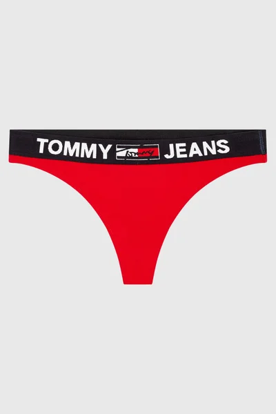 Módní červené dámské string kalhotky Tommy Hilfiger