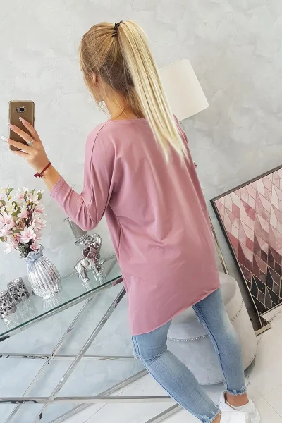 Dámská halenka oversize s potiskem duhových rtů tmavě Kesi