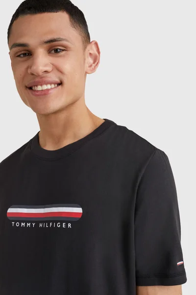 Černé pánské tričko s nápisem Tommy Hilfiger