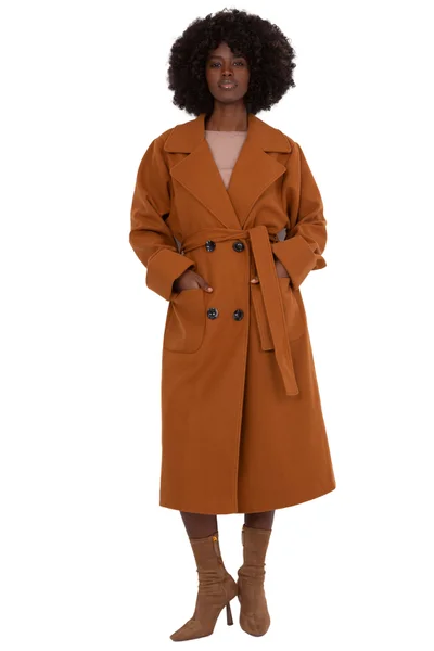 Módní dámská kabát s knoflíky FPrice