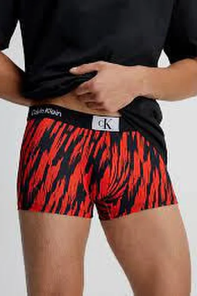Výrazné pánské boxerky červeno-černé Calvin Klein