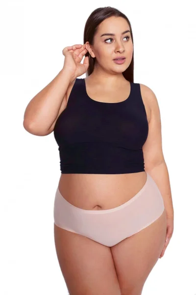 Světle béžové dámské kalhotky Julimex plus size