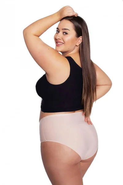 Světle béžové dámské kalhotky Julimex plus size