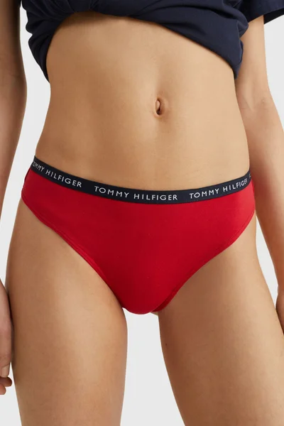 Dámská barevná bavlněná tanga Tommy Hilfiger 3ks balení