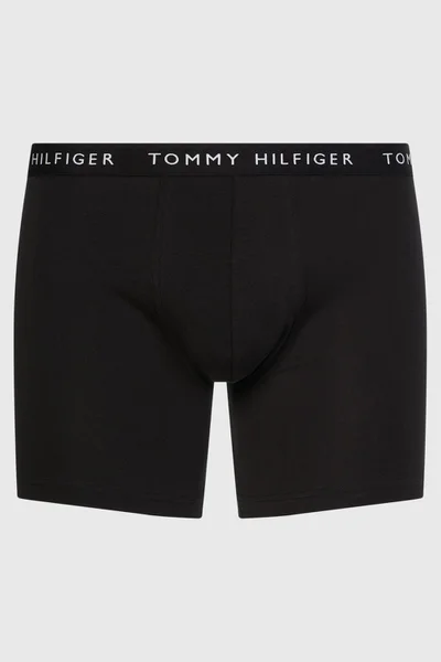 Pánské bavlněné černé boxerky Tommy Hilfiger 3ks