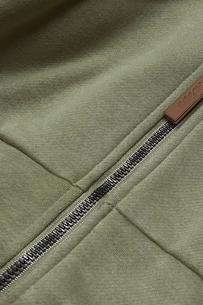 Rozepínací mikina pro ženy v khaki barvě s kapucí X458 LHD