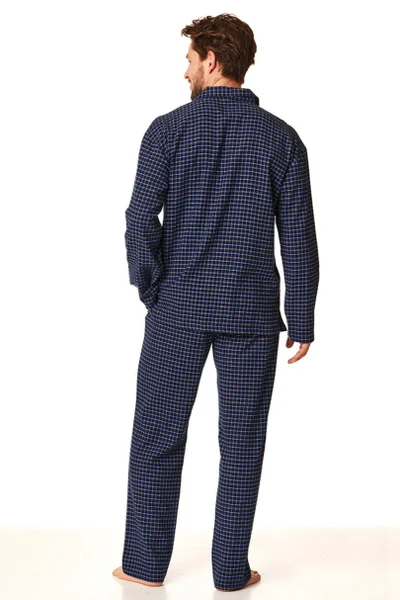 Pánské pyžamo MNS L102 OZ406 3XL-4XL Key (tmavě modrá)
