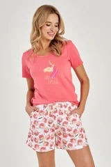 Korálové dámské pyžamo Jednorožec Taro