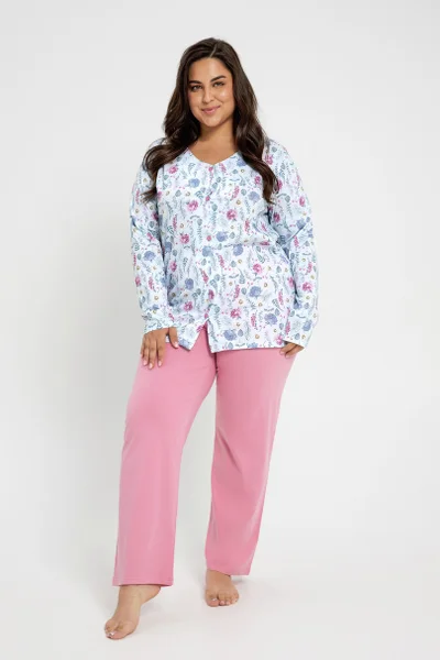 Dámské bavlněné pyžamo plus size Taro