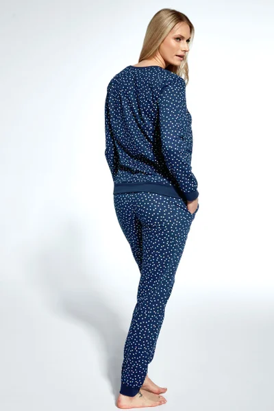 Tmavě modré bavlněné pyžamo Cornette pro ženy