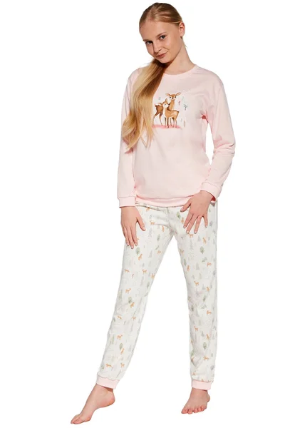 Pastelové pyžamo pro dívky s koloušky Cornette