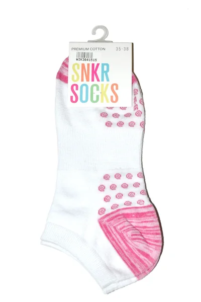 Dámské bavlněné nízké ponožky s barevnými detaily WiK