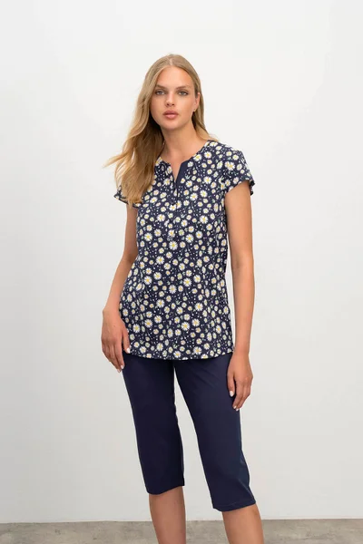 Vamp - Dvoudílné dámské pyžamo PV473 - Vamp (modré moře)